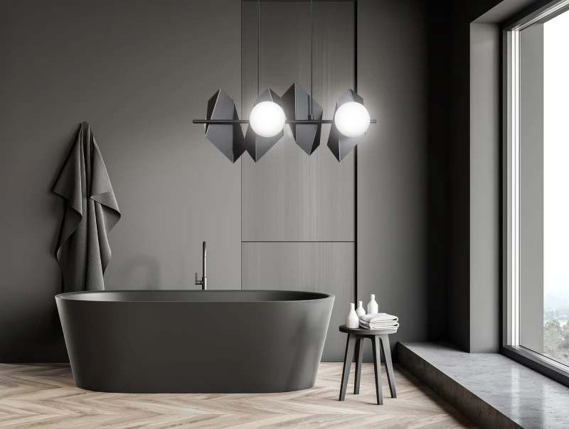 DRIFTON 4 BLACK 636/4 nowoczesna lampa wisząca DESIGN czarna kule klosze 11