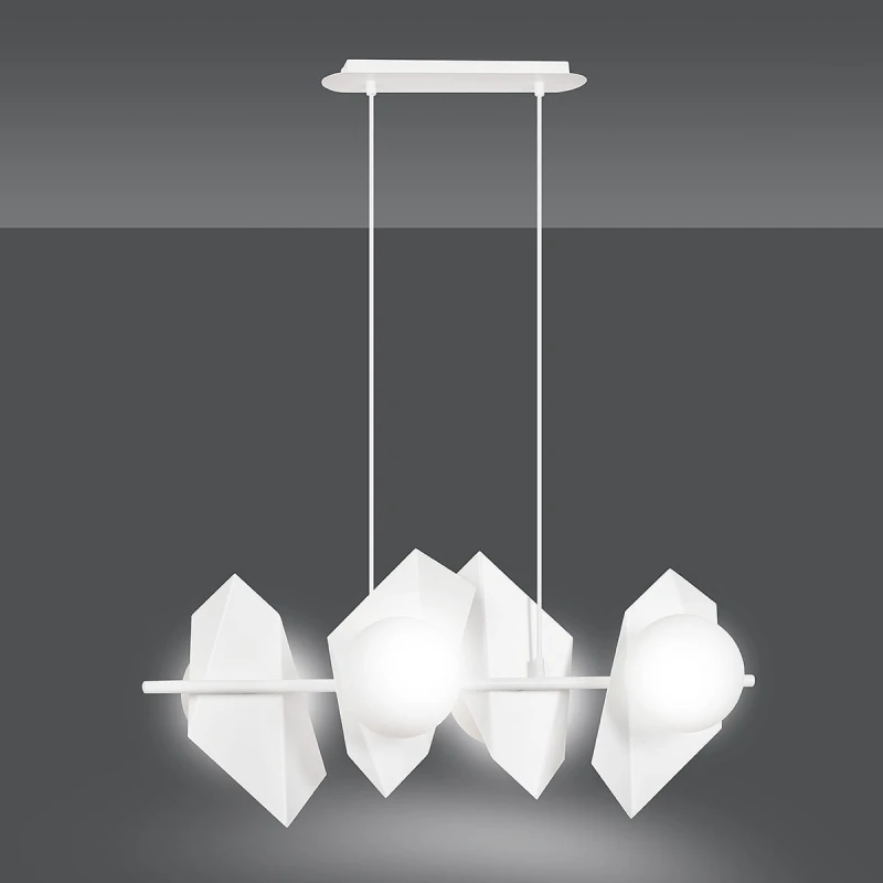DRIFTON 4 WHITE 637/4 nowoczesna lampa wisząca DESIGN biała kule klosze 4