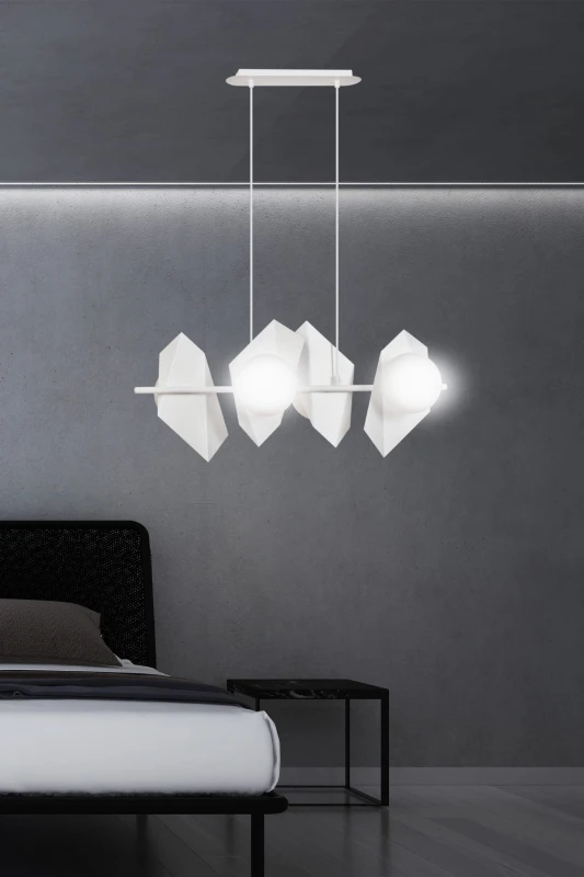 DRIFTON 4 WHITE 637/4 nowoczesna lampa wisząca DESIGN biała kule klosze 9