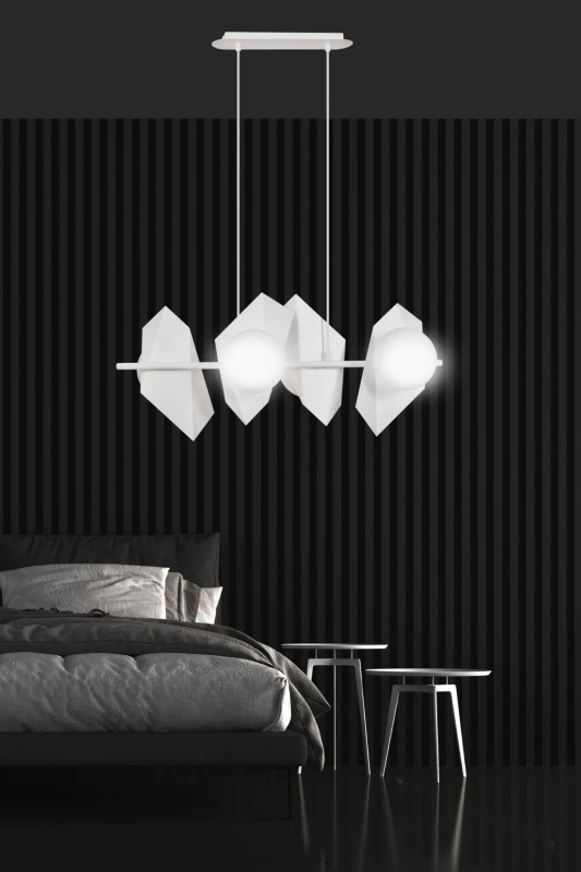 DRIFTON 4 WHITE 637/4 nowoczesna lampa wisząca DESIGN biała kule klosze 11