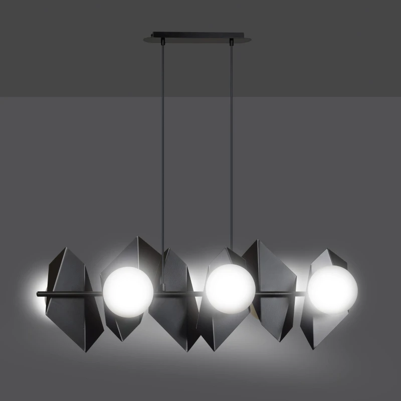 DRIFTON 6 BLACK 636/6 nowoczesna lampa wisząca DESIGN czarna kule klosze 1