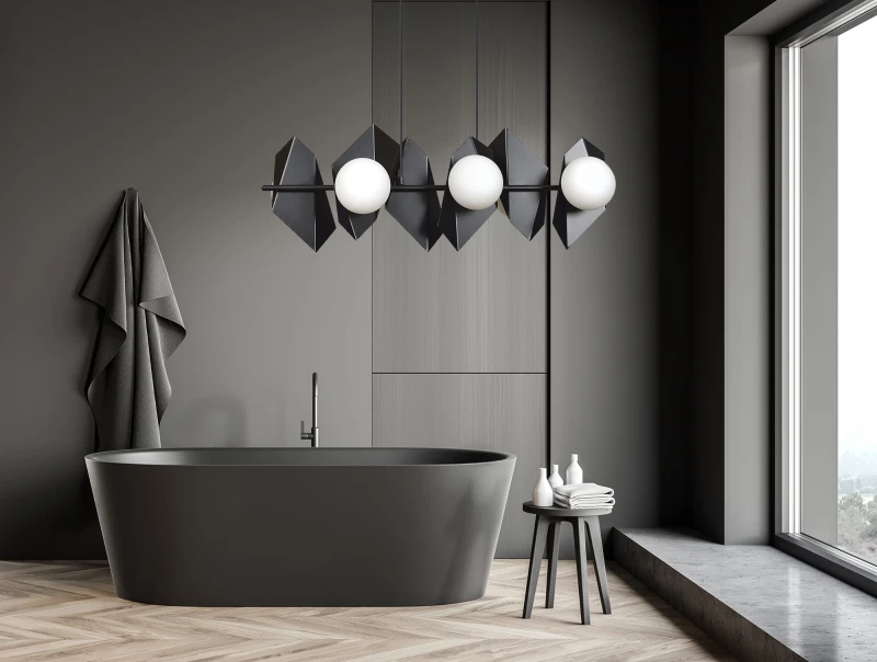 DRIFTON 6 BLACK 636/6 nowoczesna lampa wisząca DESIGN czarna kule klosze 7