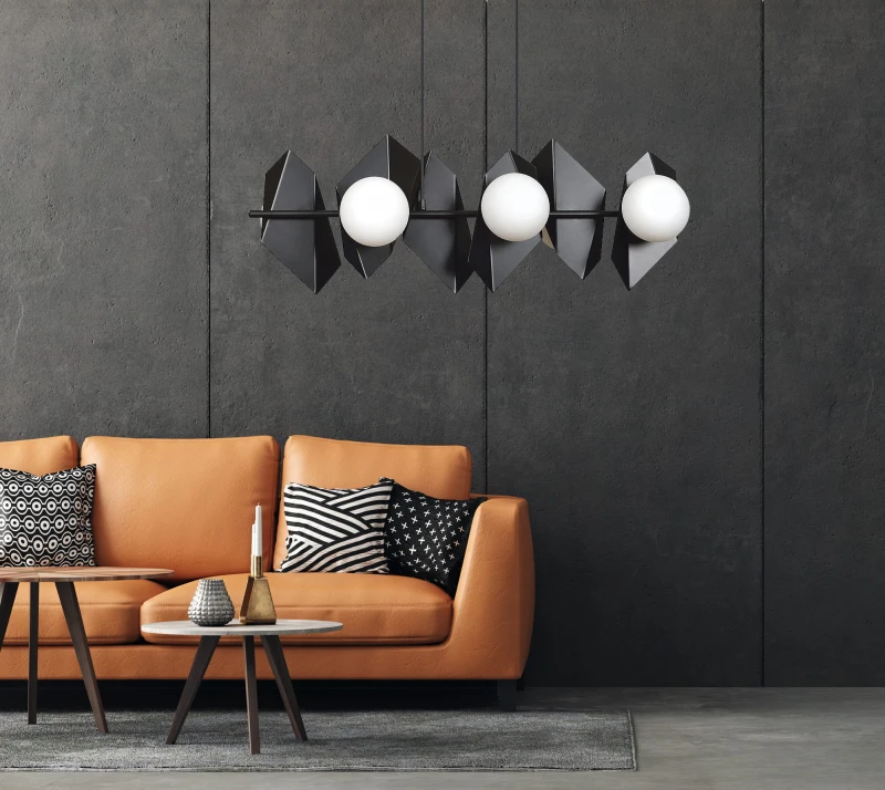 DRIFTON 6 BLACK 636/6 nowoczesna lampa wisząca DESIGN czarna kule klosze 9