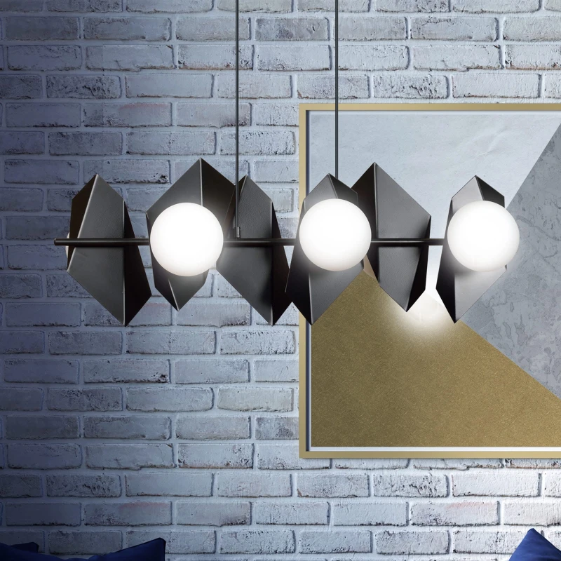 DRIFTON 6 BLACK 636/6 nowoczesna lampa wisząca DESIGN czarna kule klosze 13