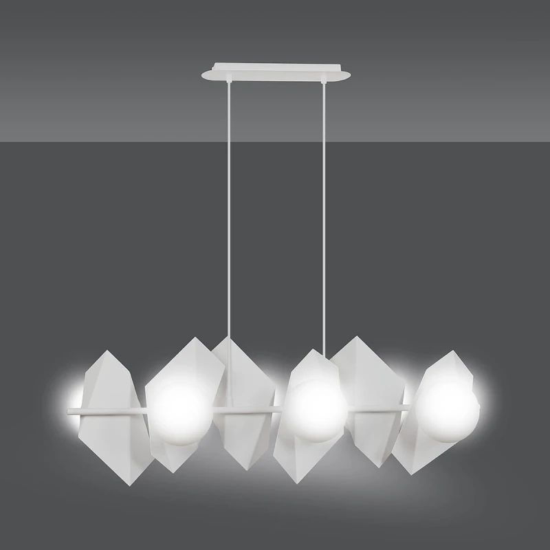 DRIFTON 6 WHITE 637/6 nowoczesna lampa wisząca DESIGN biała kule klosze 1