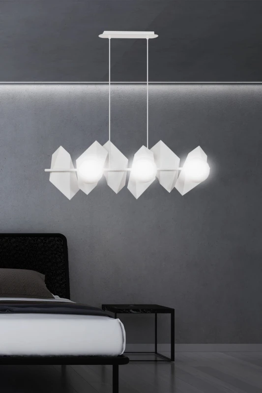 DRIFTON 6 WHITE 637/6 nowoczesna lampa wisząca DESIGN biała kule klosze 8