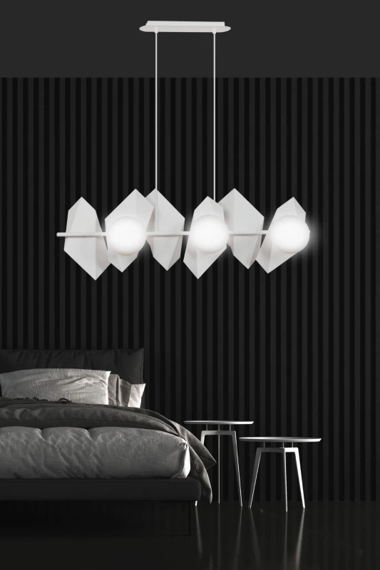 DRIFTON 6 WHITE 637/6 nowoczesna lampa wisząca DESIGN biała kule klosze 10
