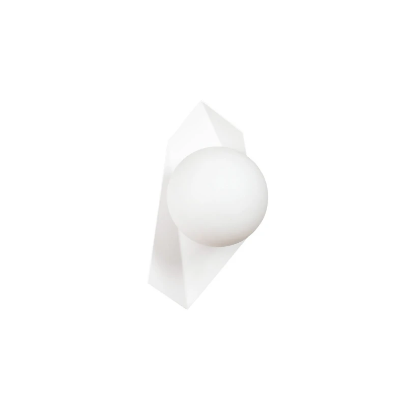 DRIFTON K1 WHITE 637/K1 nowoczesny kinkiet oryginalny DESIGN biały kula klosz 1