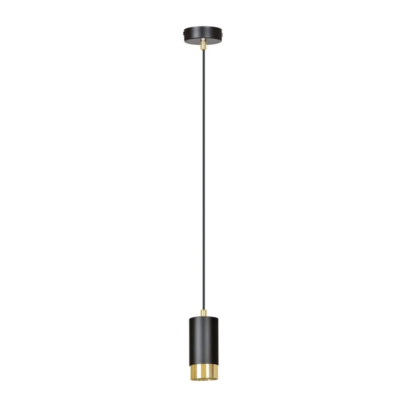 FUMIKO 1 BLACK-GOLD 817/1 designerski spot wiszący czarne tuby złote dodatki 1