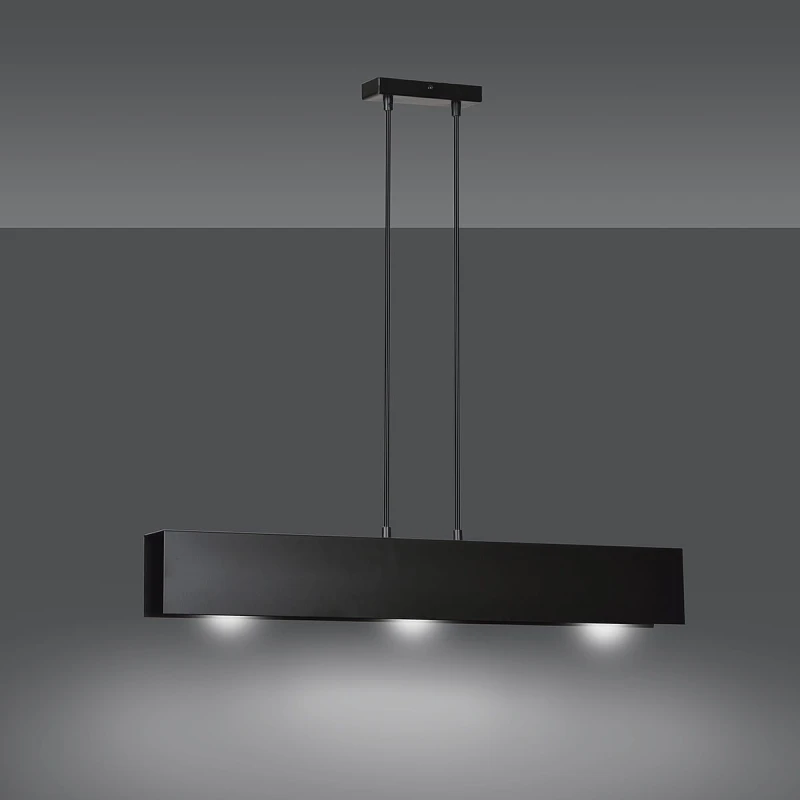 GENTOR 3 BLACK 672/3 oryginalna lampa wisząca czarna LOFT regulowana metalowa DESIGN 1