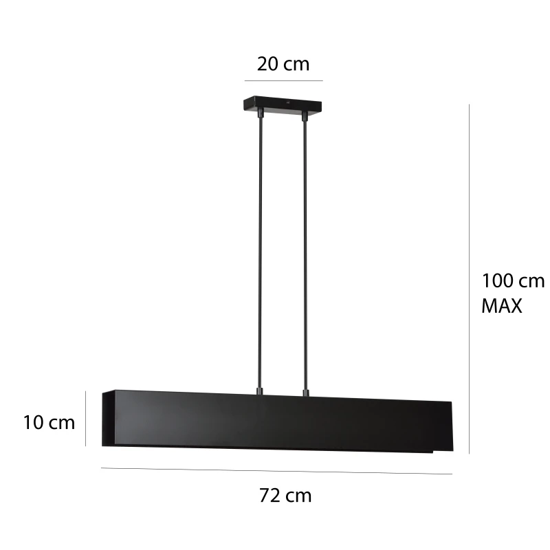 GENTOR 3 BLACK 672/3 oryginalna lampa wisząca czarna LOFT regulowana metalowa DESIGN 4