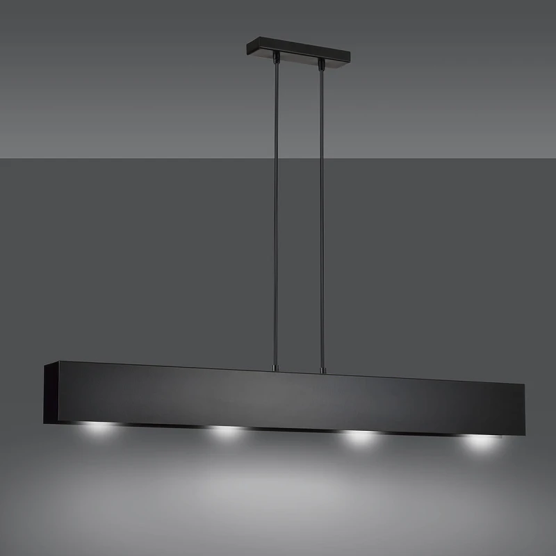 GENTOR 4 BLACK 672/4 oryginalna lampa wisząca czarna LOFT regulowana metalowa DESIGN 6