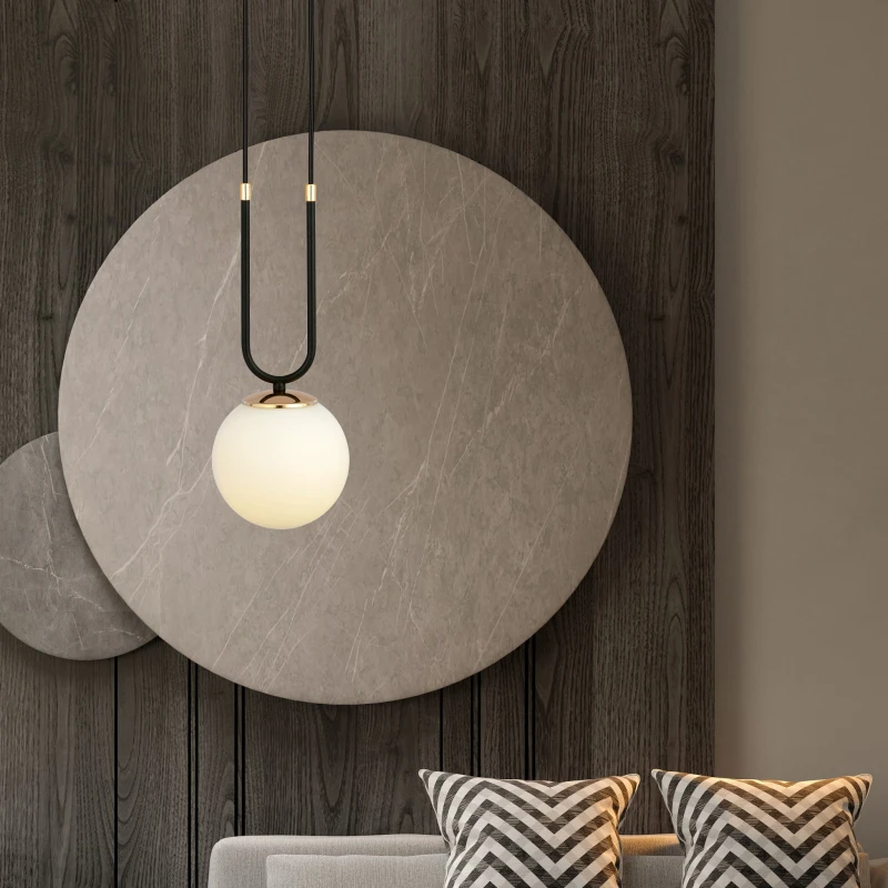 GLAM 1 BLACK/OPAL 1112/1 lampa wisząca szklane klosze GLAMOUR 2