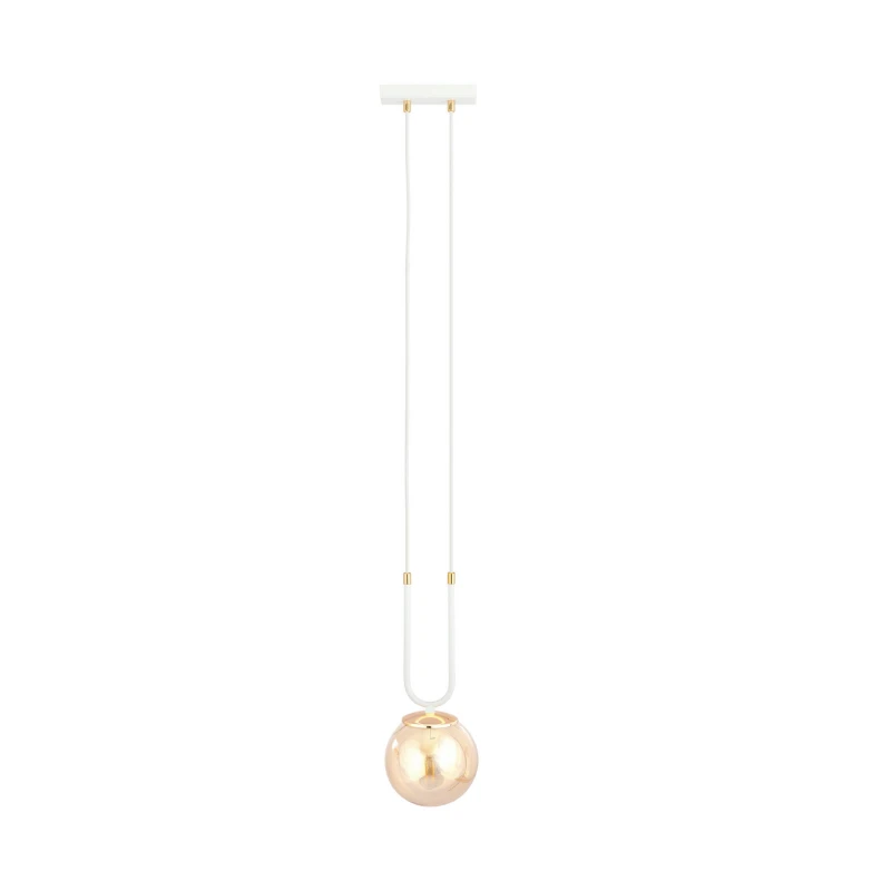 GLAM 1 WHITE/MIODOWY 1117/1 lampa wisząca szklane klosze GLAMOUR 1
