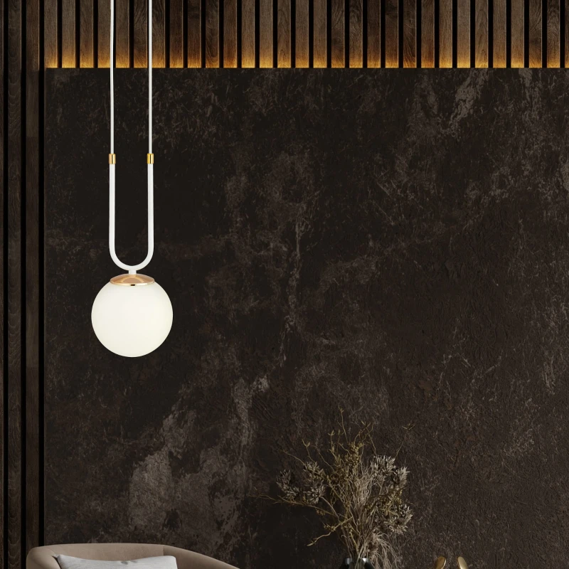 GLAM 1 WHITE/OPAL 1115/1 lampa wisząca szklane klosze GLAMOUR 3