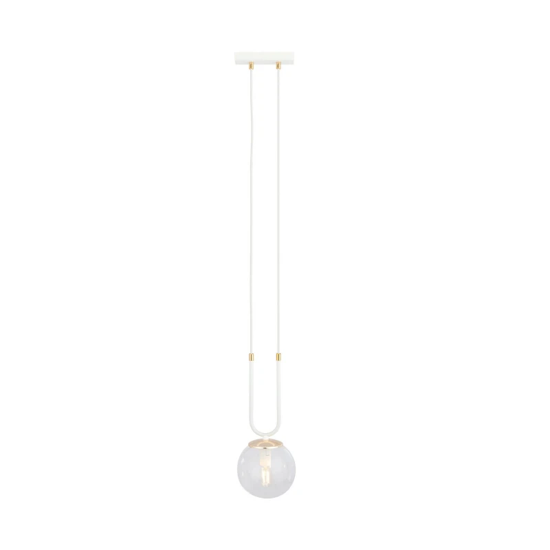 GLAM 1 WHITE/TRANSPARENT 1116/1 lampa wisząca szklane klosze GLAMOUR