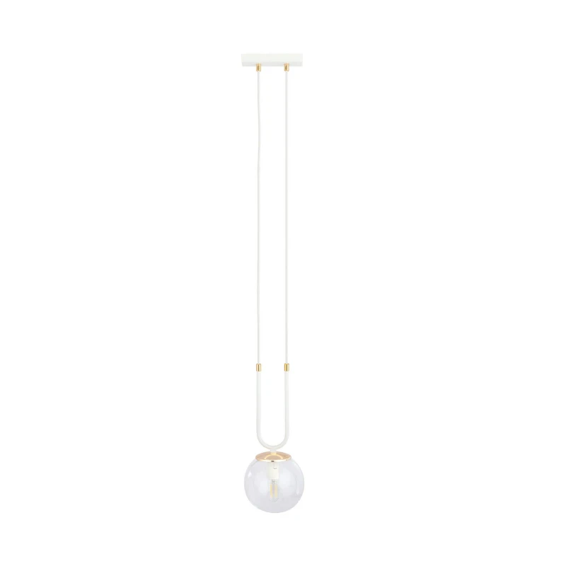 GLAM 1 WHITE/TRANSPARENT 1116/1 lampa wisząca szklane klosze GLAMOUR 1