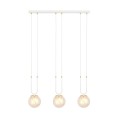 Lampa wisząca GLAM 3 WHITE/MIODOWY biała 1