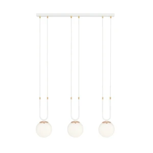 Lampa wisząca GLAM 3 WHITE/OPAL biała 