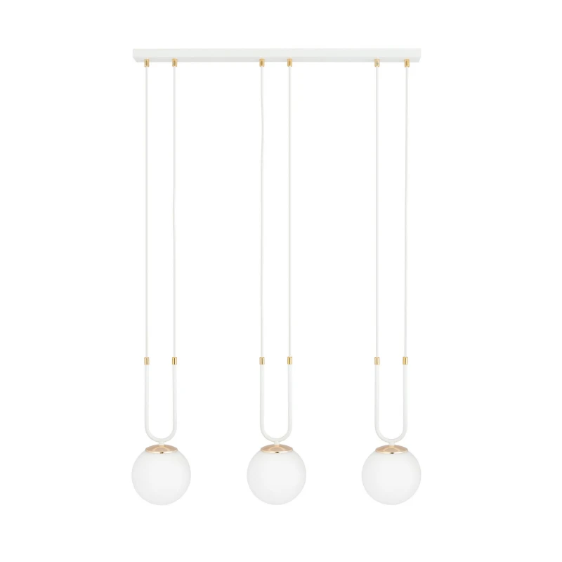 GLAM 3 WHITE/OPAL 1115/3 lampa wisząca szklane klosze GLAMOUR 1