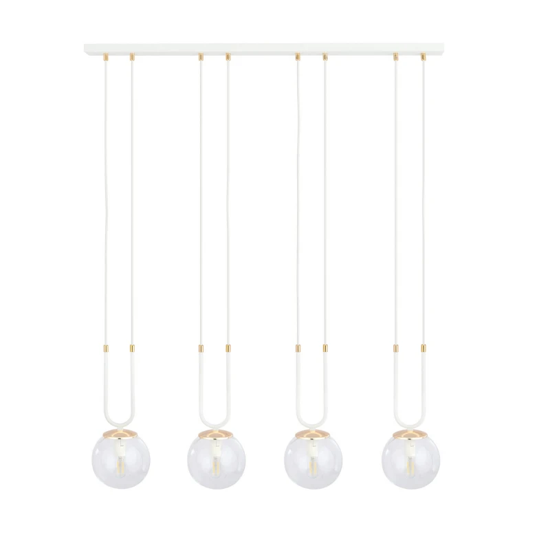 GLAM 4 WHITE/TRANSPARENT 1116/4 lampa wisząca szklane klosze GLAMOUR 1