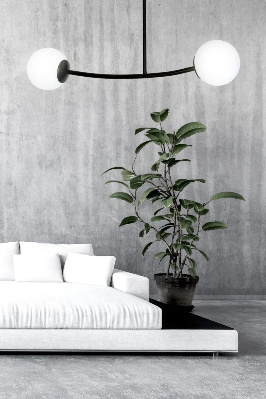 HALLDOR 2 BLACK 1024/2 oryginalna lampa sufitowa czarna LOFT szklane mleczne klosze 8