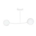 Lampa sufitowa HALLDOR 2 WHITE biała z mlecznymi kloszami 1