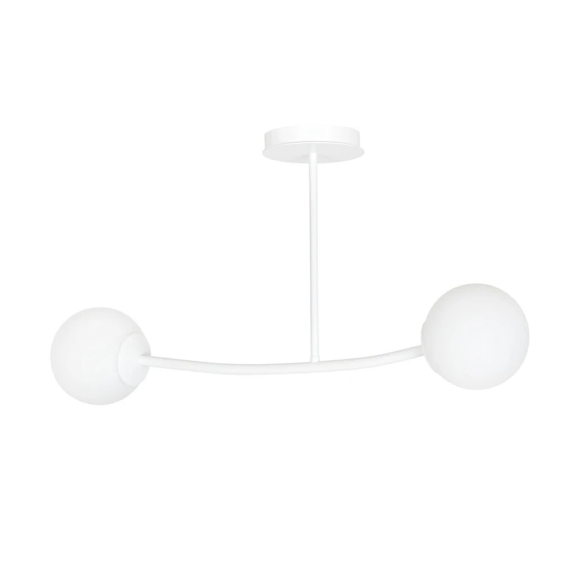 HALLDOR 2 WHITE 1025/2 oryginalna lampa sufitowa biała LOFT szklane mleczne klosze 1