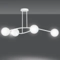 Lampa sufitowa HALLDOR 4 WHITE biała z mlecznymi kloszami 2