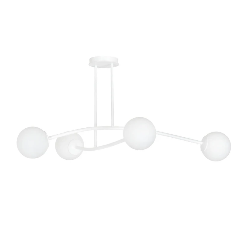 HALLDOR 4 WHITE 1024/4 oryginalna lampa sufitowa biała LOFT szklane mleczne klosze 1
