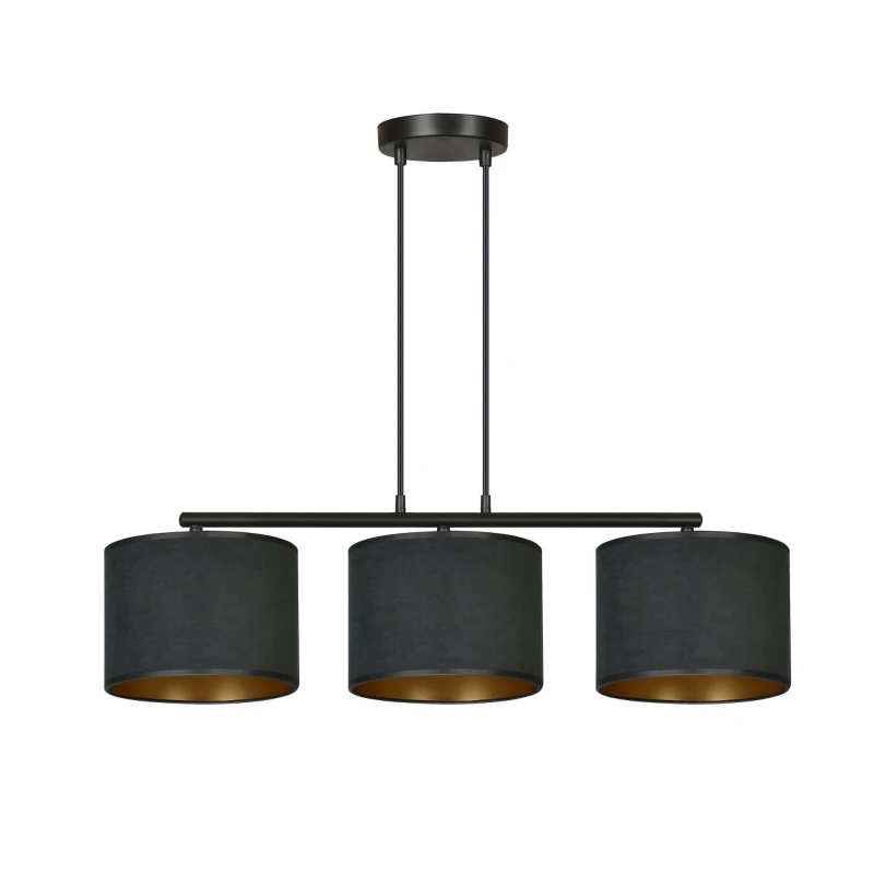HILDE 3 BL BLACK lampa wisząca abażury regulowana nowoczesna