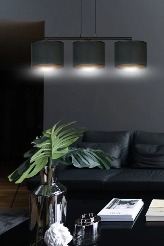 HILDE 3 BL BLACK lampa wisząca abażury regulowana nowoczesna 2