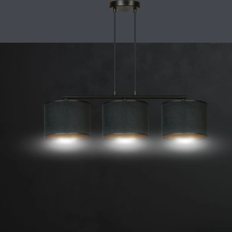 HILDE 3 BL BLACK lampa wisząca abażury regulowana nowoczesna 5