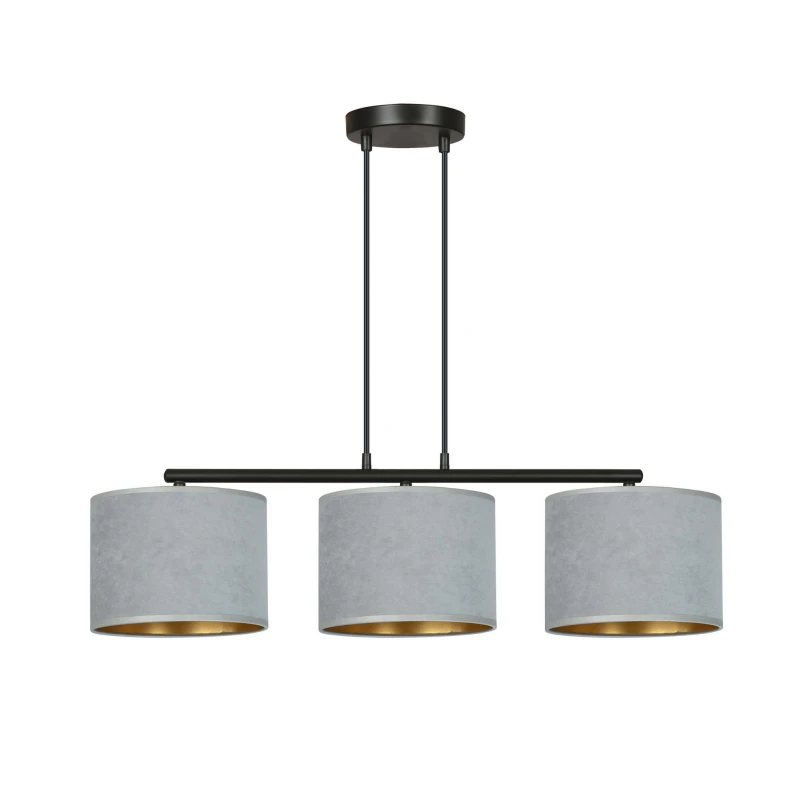 HILDE 3 BL GRAY lampa wisząca abażury regulowana nowoczesna