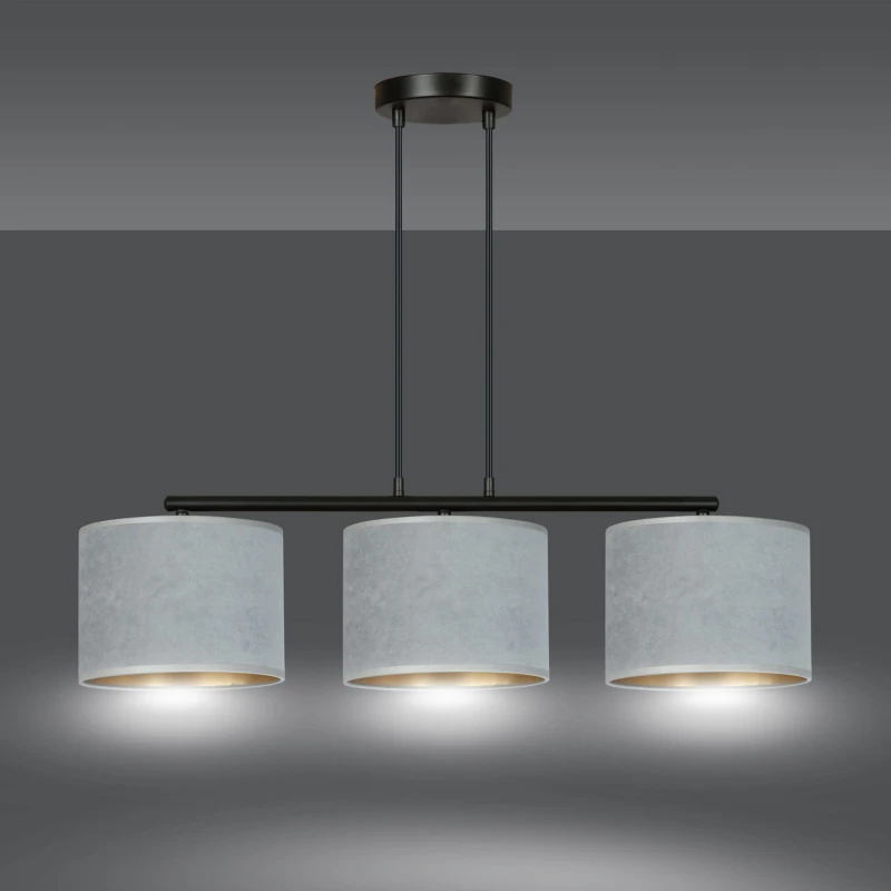 HILDE 3 BL GRAY lampa wisząca abażury regulowana nowoczesna 1