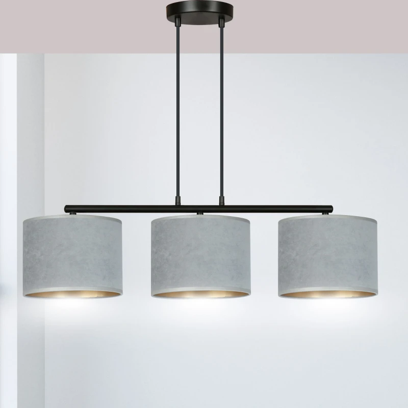 HILDE 3 BL GRAY lampa wisząca abażury regulowana nowoczesna 4