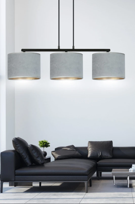 HILDE 3 BL GRAY lampa wisząca abażury regulowana nowoczesna 5
