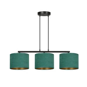 Lampa wisząca HILDE 3 BL GREEN  zielona z regulowaną wysokością