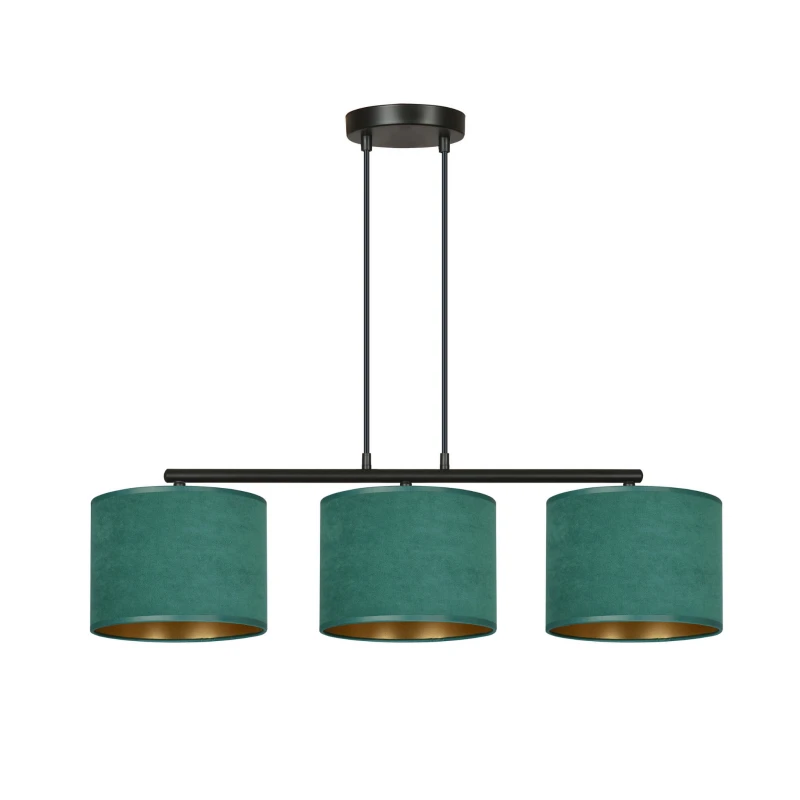 HILDE 3 BL GREEN  lampa wisząca abażury regulowana nowoczesna