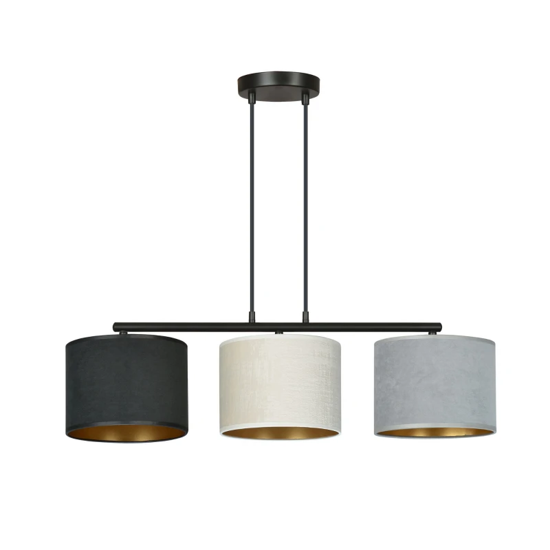 HILDE 3 BL MIX lampa wisząca abażury regulowana nowoczesna