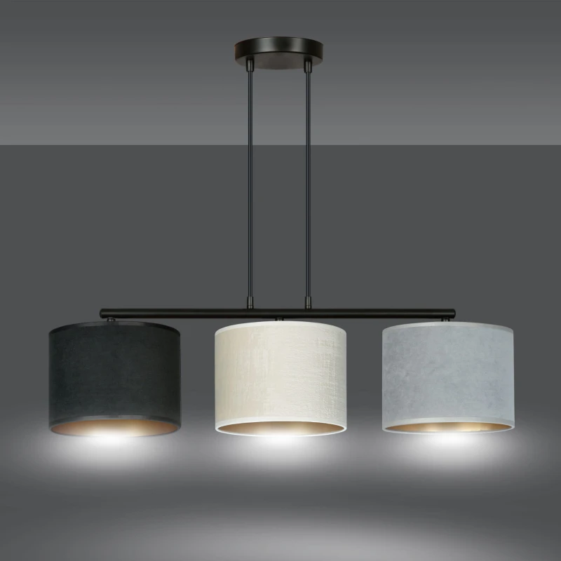 HILDE 3 BL MIX lampa wisząca abażury regulowana nowoczesna 1