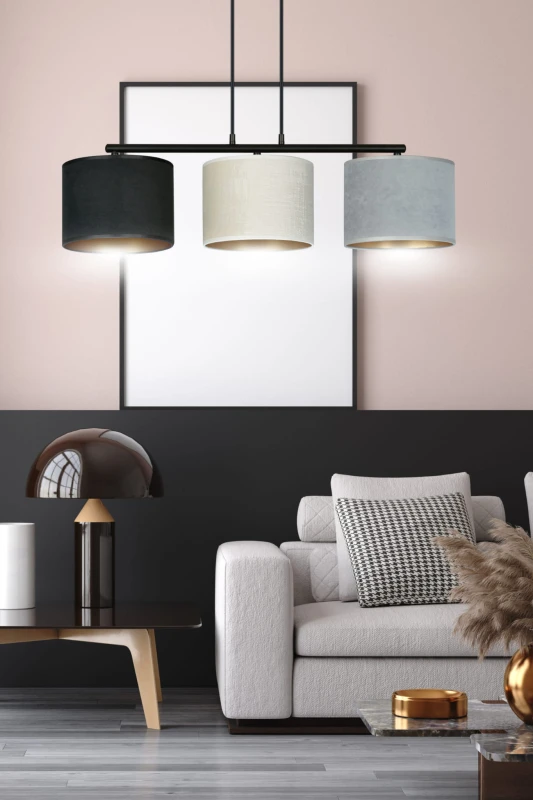 HILDE 3 BL MIX lampa wisząca abażury regulowana nowoczesna 2