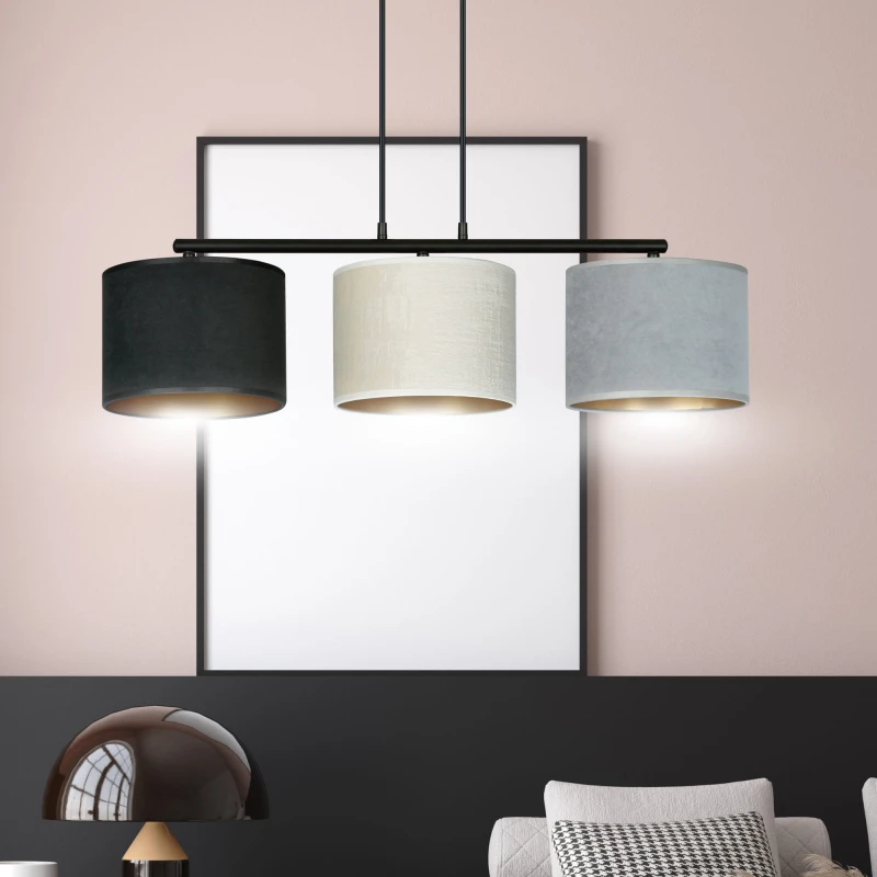 HILDE 3 BL MIX lampa wisząca abażury regulowana nowoczesna 3