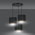 Lampa wisząca HILDE 3 BL PREMIUM BLACK czarna na 3 żarówki 2