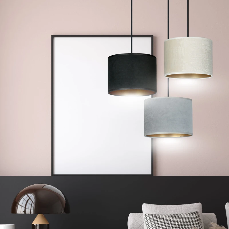 HILDE 3 BL PREMIUM BLACK lampa wisząca abażury regulowana nowoczesna 8