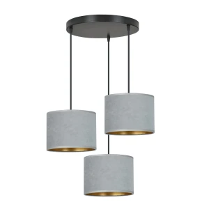 Lampa wisząca HILDE 3 BL PREMIUM GRAY szara na 3 żarówki