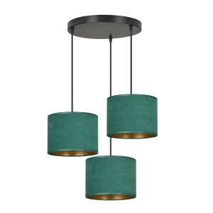 Lampa wisząca HILDE 3 BL PREMIUM GREEN zielona na 3 żarówki