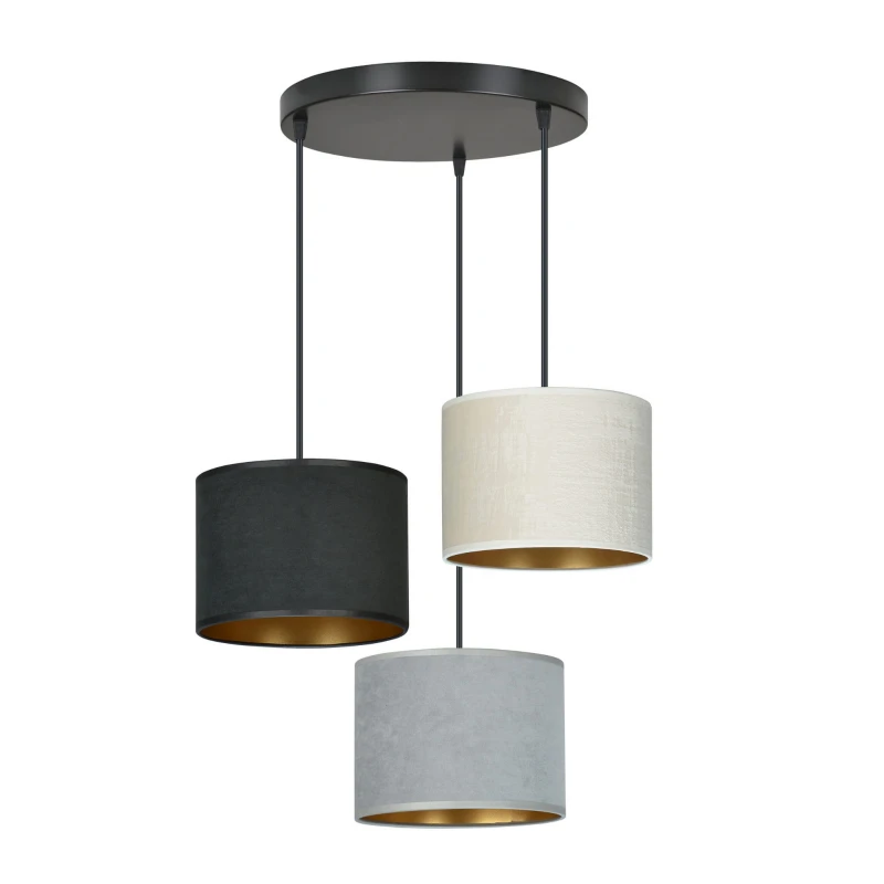 HILDE 3 BL PREMIUM MIX lampa wisząca abażury regulowana nowoczesna