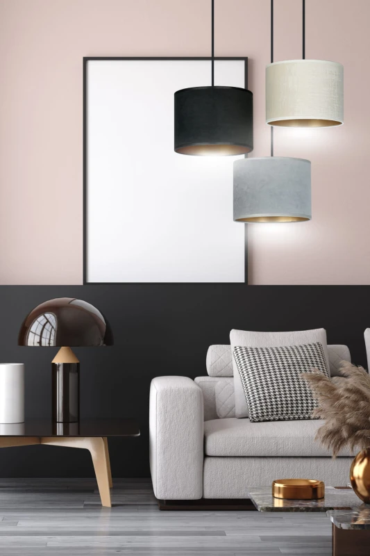 HILDE 3 BL PREMIUM MIX lampa wisząca abażury regulowana nowoczesna 2