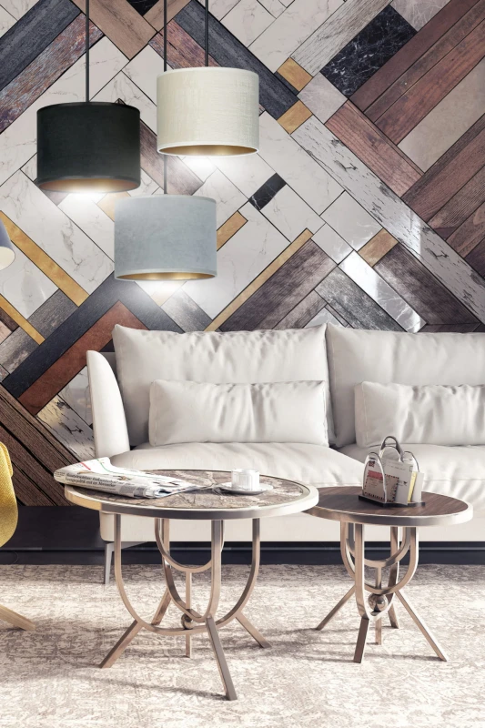 HILDE 3 BL PREMIUM MIX lampa wisząca abażury regulowana nowoczesna 4